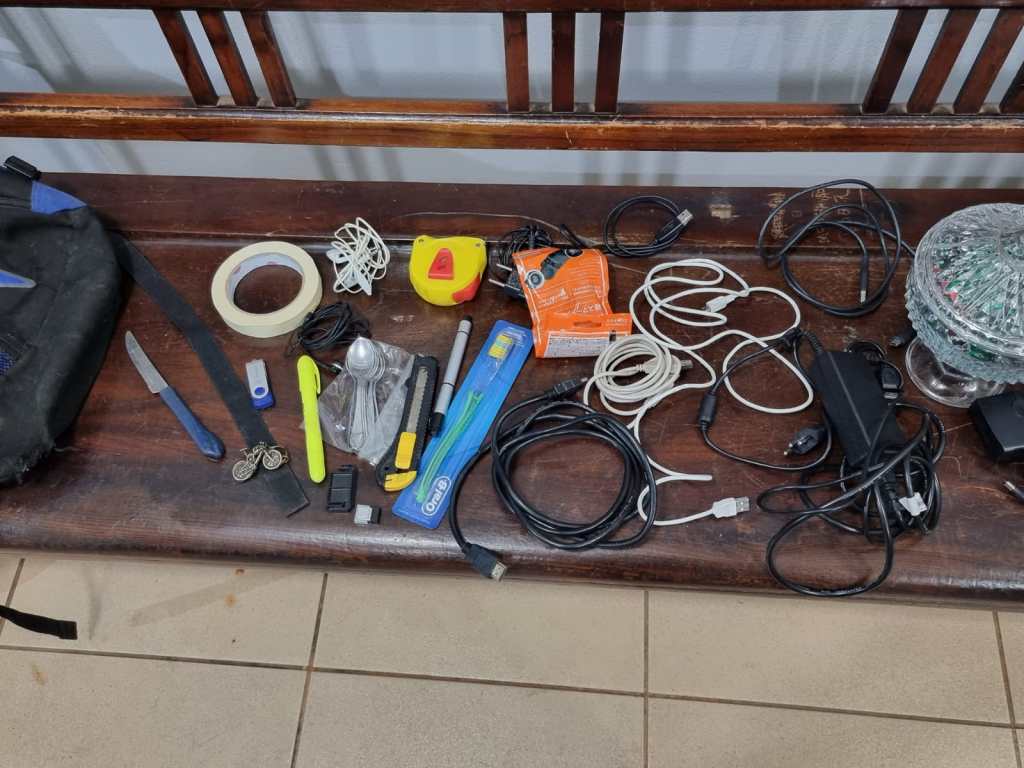 Furto: objetos apreendidos