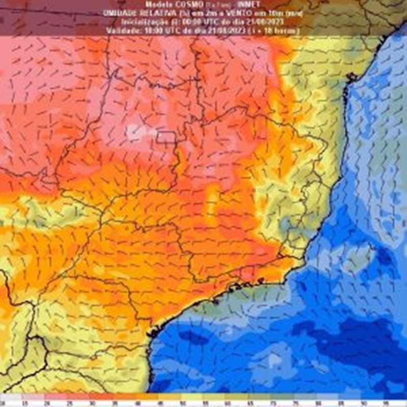 Tempo seco e quente em SP