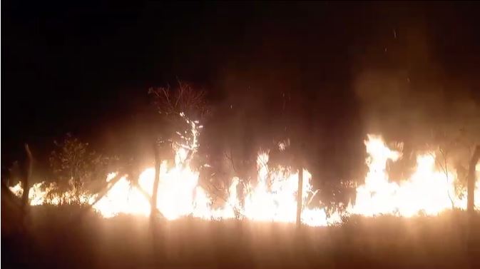 Incêndio é grande na região Incêndio é grande na região