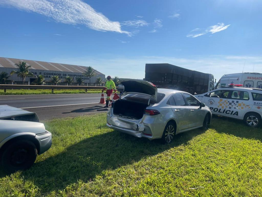 Colisão traseira na WL