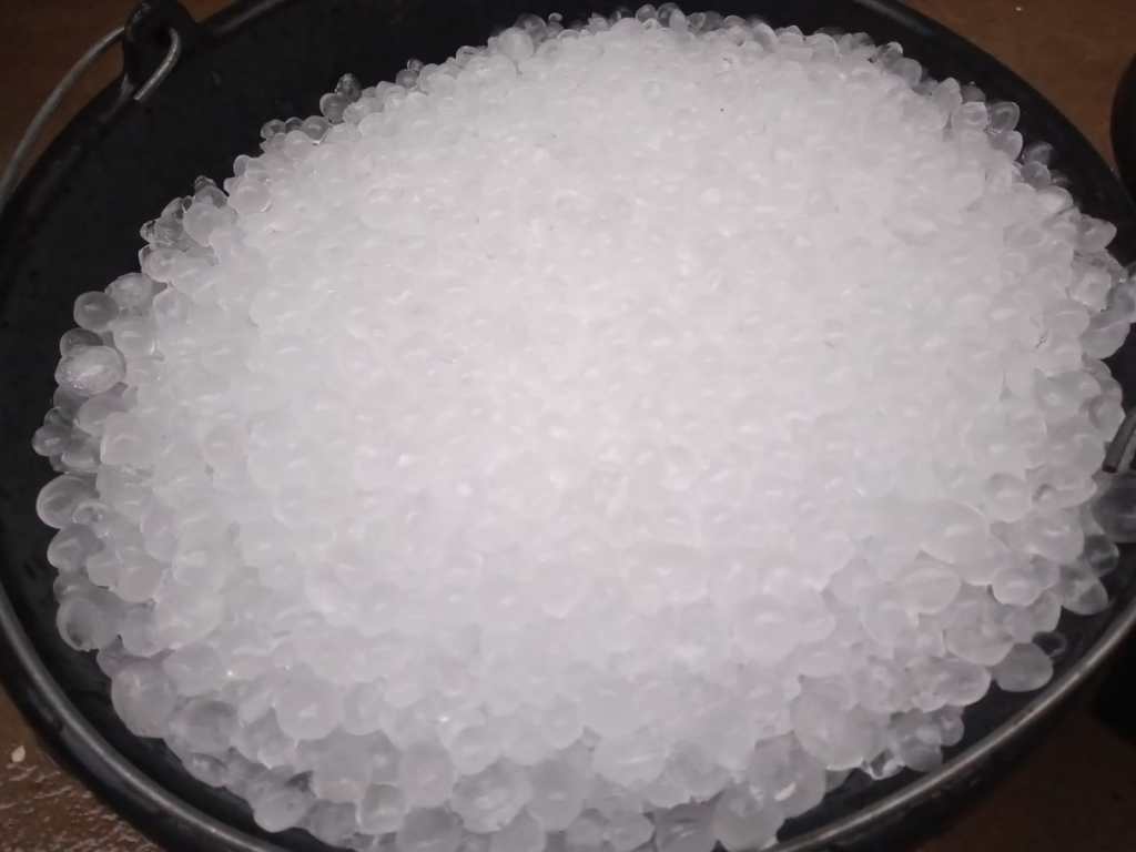 Chuva de granizo foi forte