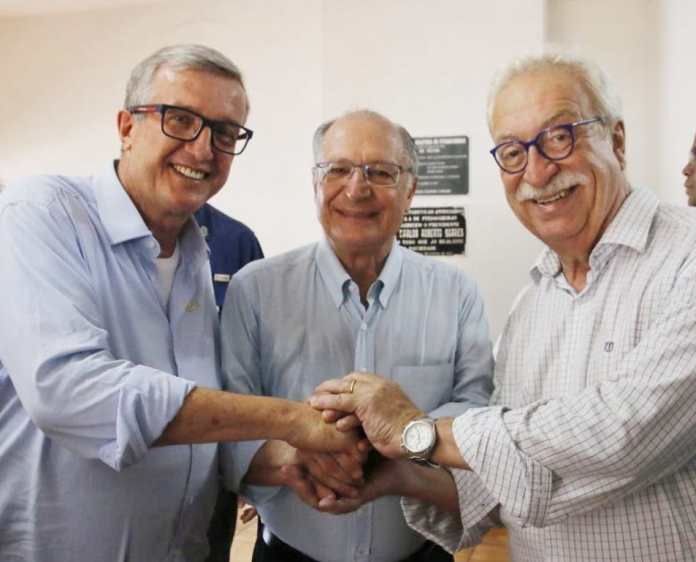 Nino, Alckmin e Newton:PSB na campanha do petista Nino, Alckmin e Newton:PSB na campanha do petista