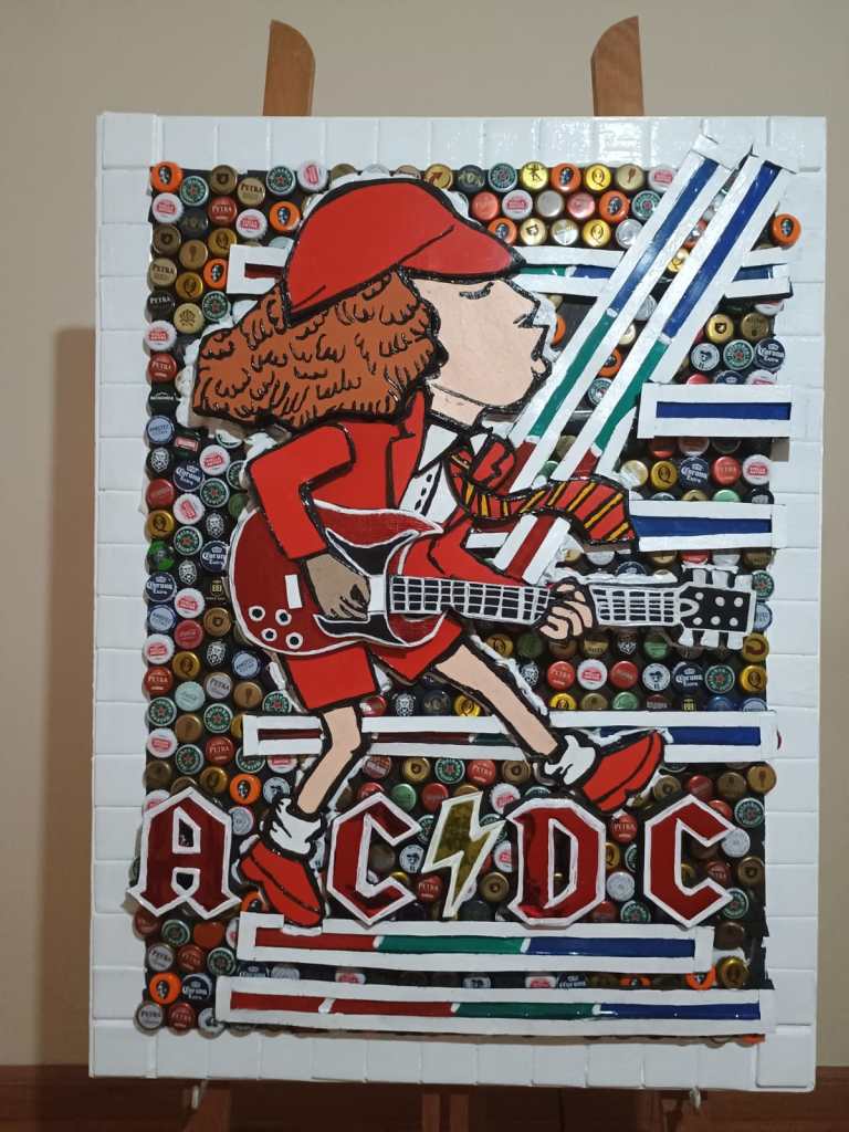 Fernando e sua nova obra de arte