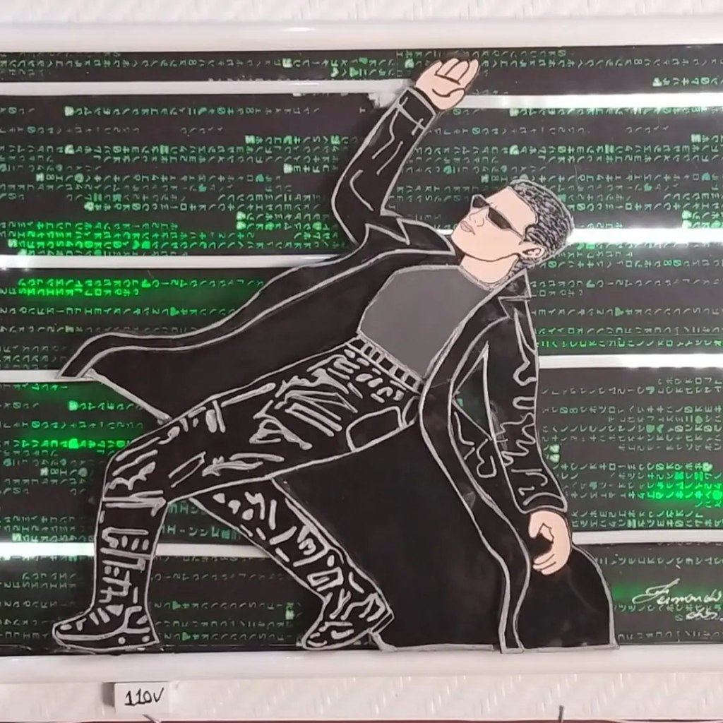Quadro do filme Matrix feito por Fernando