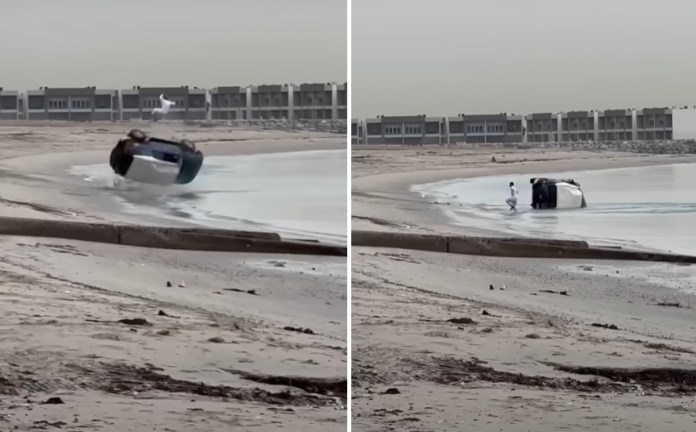 Acidente na praia quase vira tragedia Acidente na praia quase vira tragedia