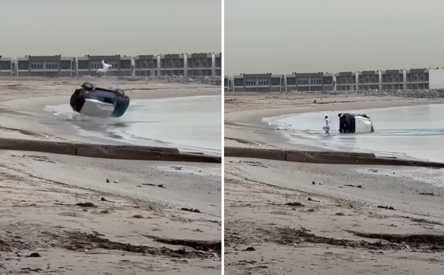 Acidente na praia quase vira tragedia