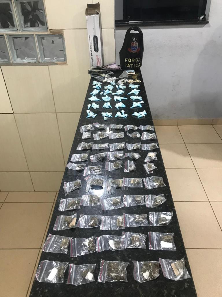 Drogas apreendidas pela PM