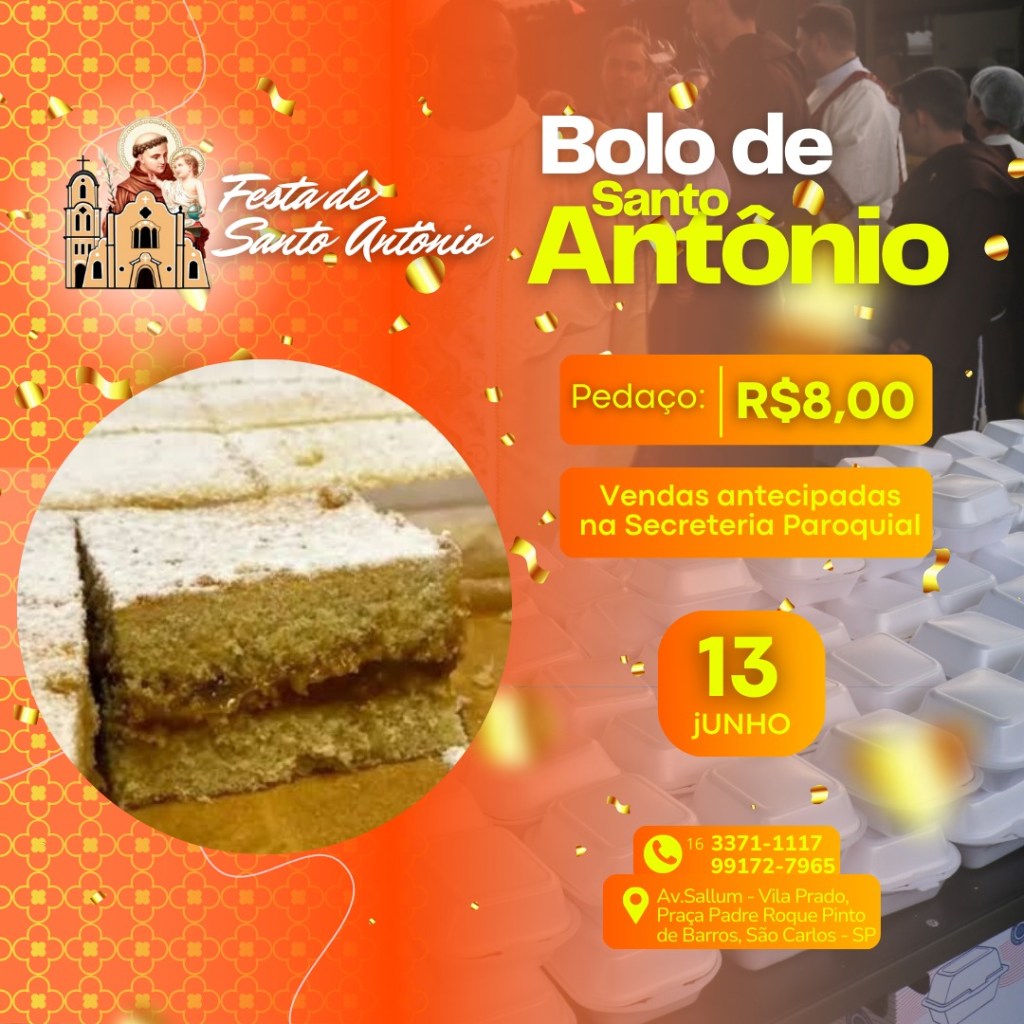 Tem bolo de Santo Antonio