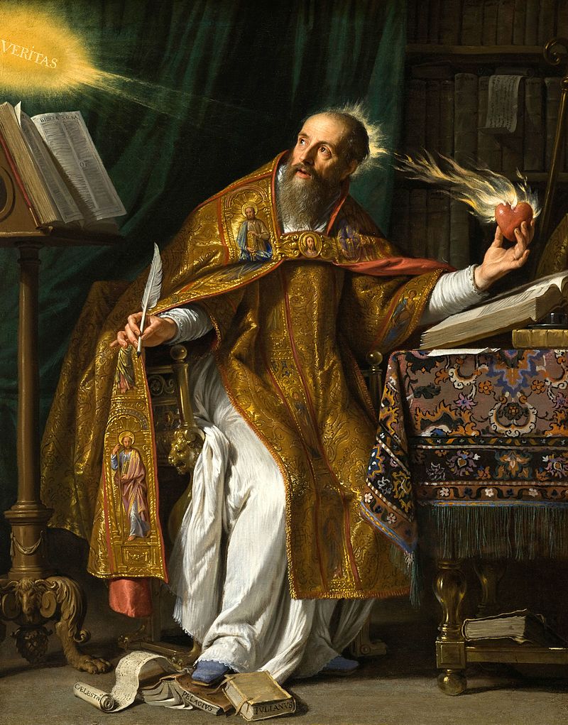 Retrato de Santo Agostinho de Philippe de Champaigne, século XVII