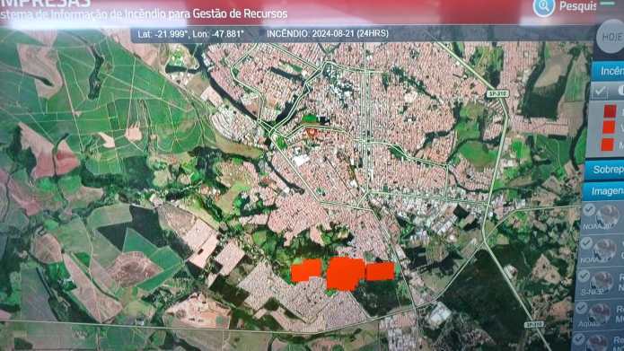 Veja o tamanho do incêndio Veja o tamanho do incêndio