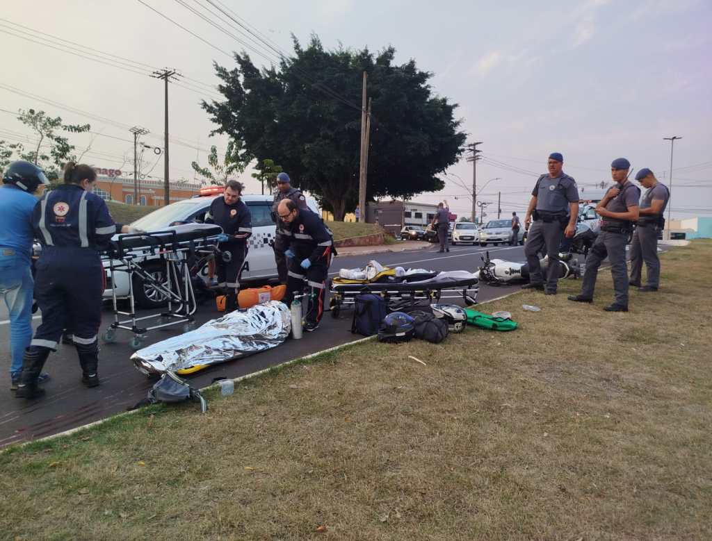 Acidente grave na rotatória