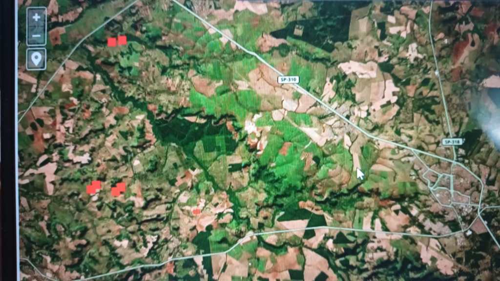 Focos de incêndios entre São Carlos e Ribeirão Bonito