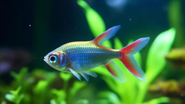 peixes para aquários pequenos -Neon Tetra (Paracheirodon innesi)