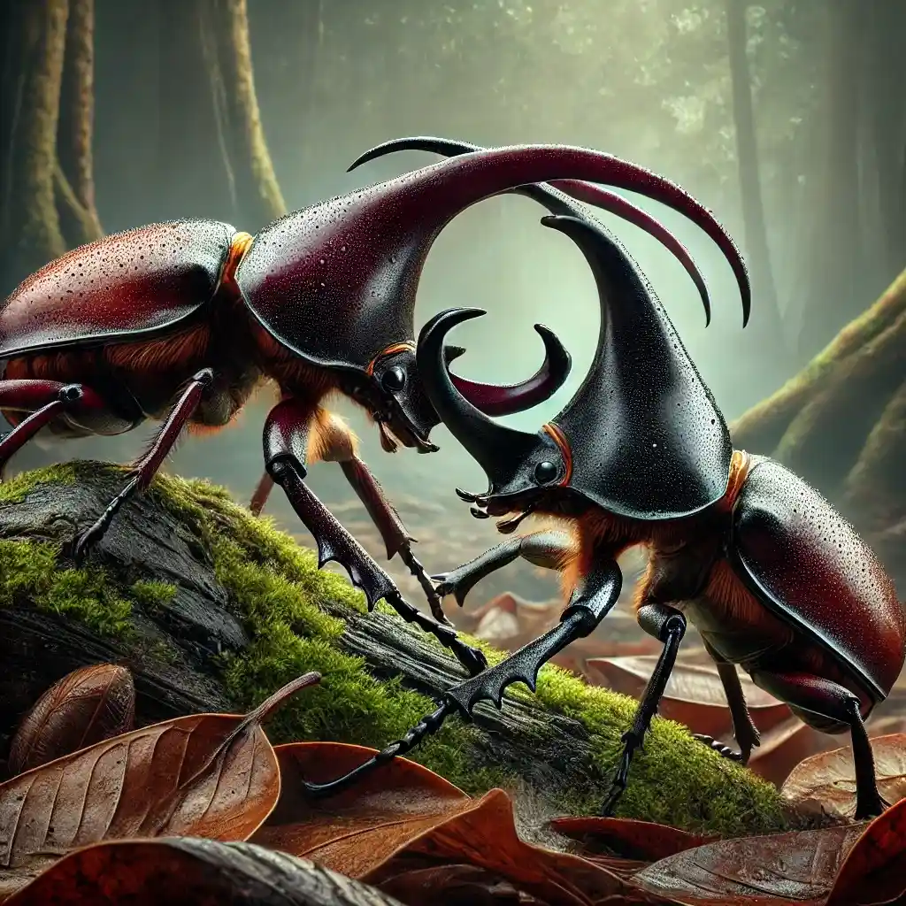 A força do besouro-rinoceronte na sobrevivência