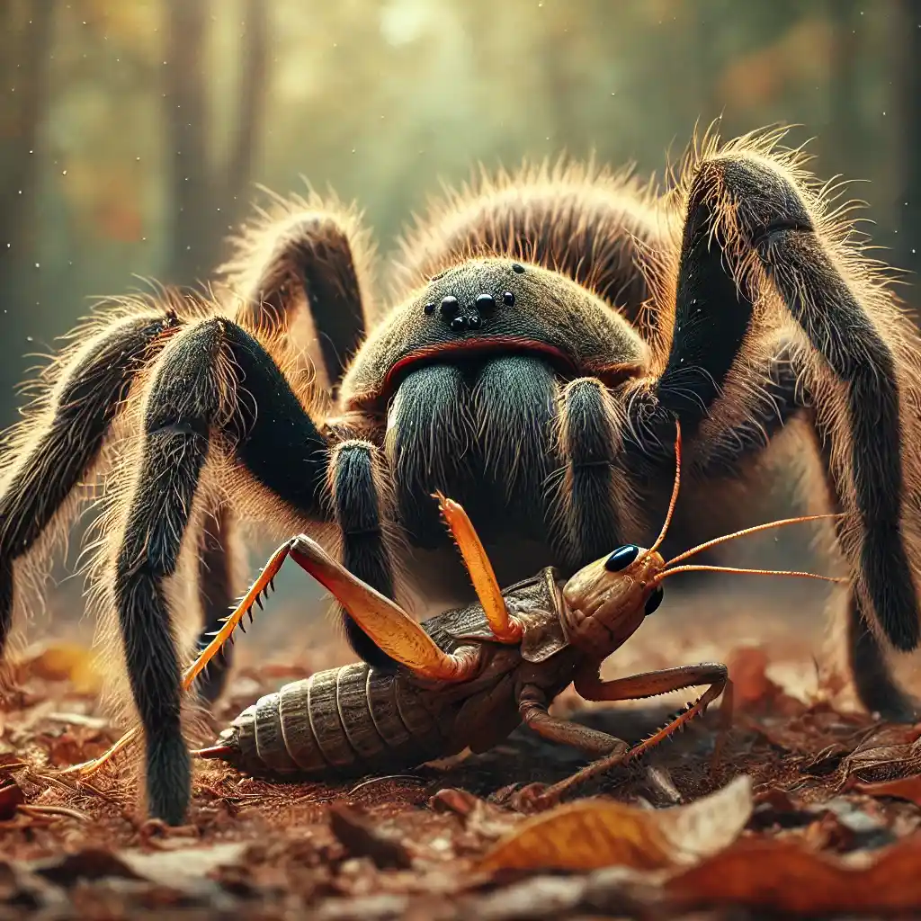 O método de caça da aranha-caranguejeira