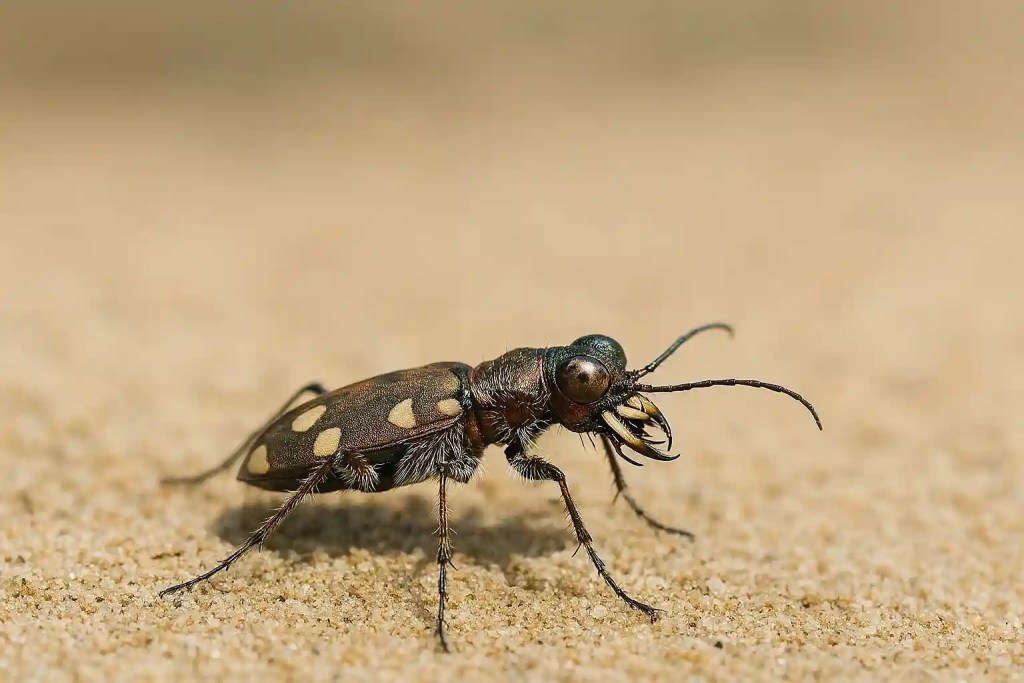 A velocidade e precisão do besouro-tigre na caça