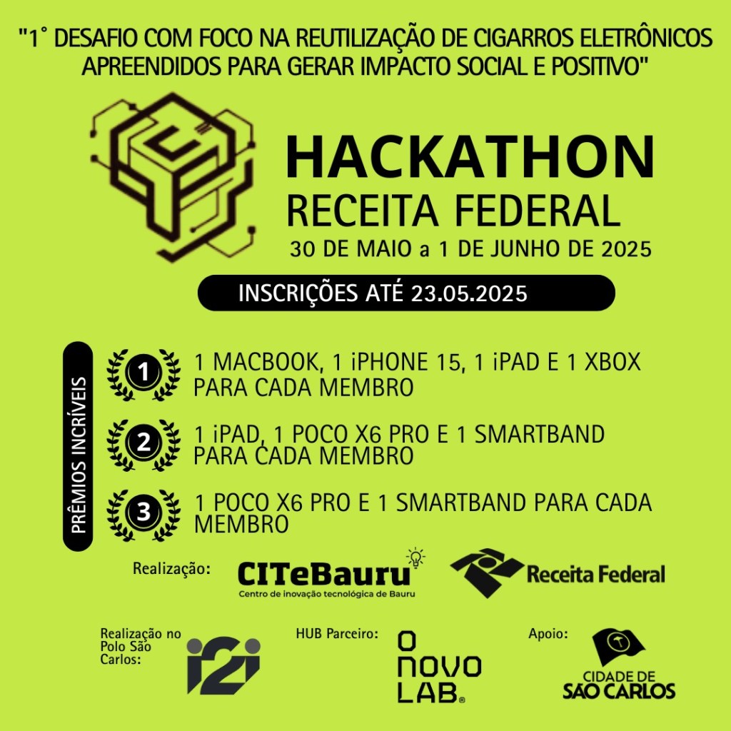 1º Hackathon da Receita Federal será realizado em São Carlos