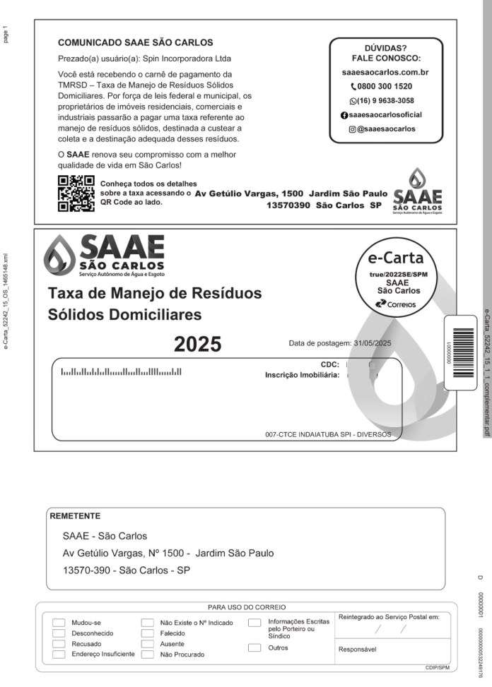 Taxa começa ser cobrada Taxa começa ser cobrada