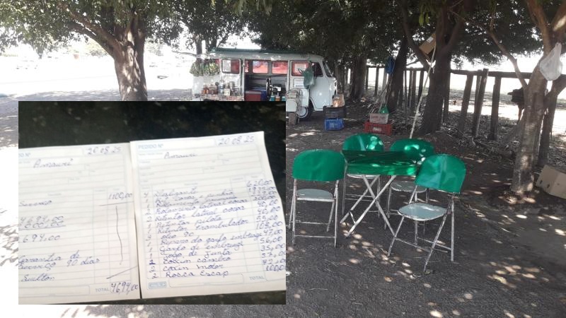 Garapeiro Amauri conseguiu consertar a Kombi