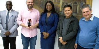 São Carlos recebeu, na manhã desta segunda-feira (11/08), a Secretária de Estado da Cultura de Guiné-Bissau, Nancy Raisa da Silva Alves Cardoso, para assinatura de um termo de cooperação