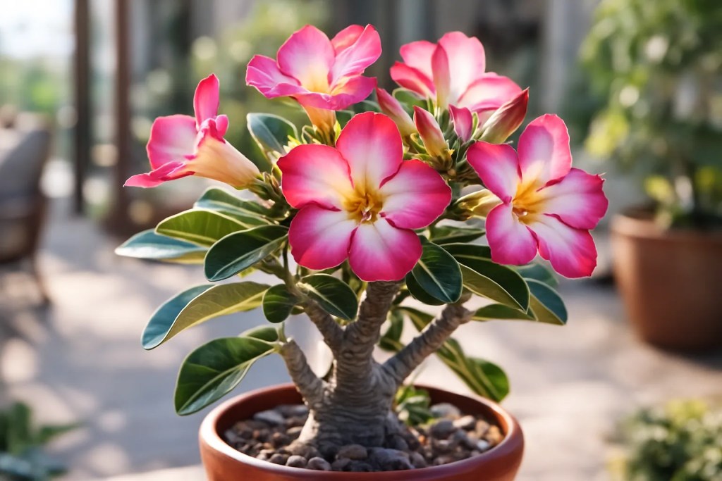 4 sinais de que sua rosa-do-deserto precisa de mais sol para explodir em flores