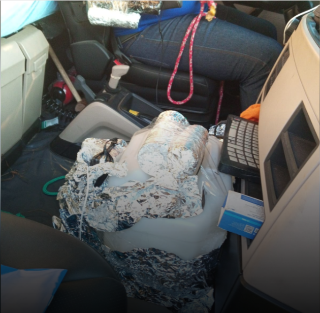 Suspeita de bomba na cabine do caminhão