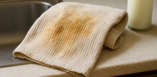 Este método caseiro com 2 itens comuns e baratos renova seus panos de prato encardidos
