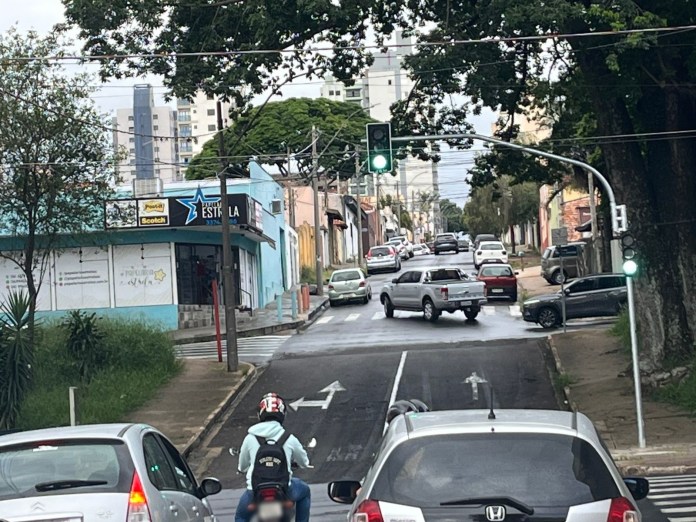 Semáforo em funcionamento