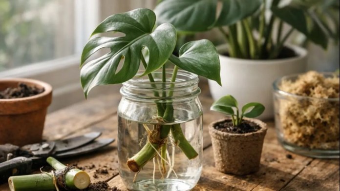 4 formas de multiplicar costela-de-adão sem gastar nada — e a mais rápida entrega brotos firmes