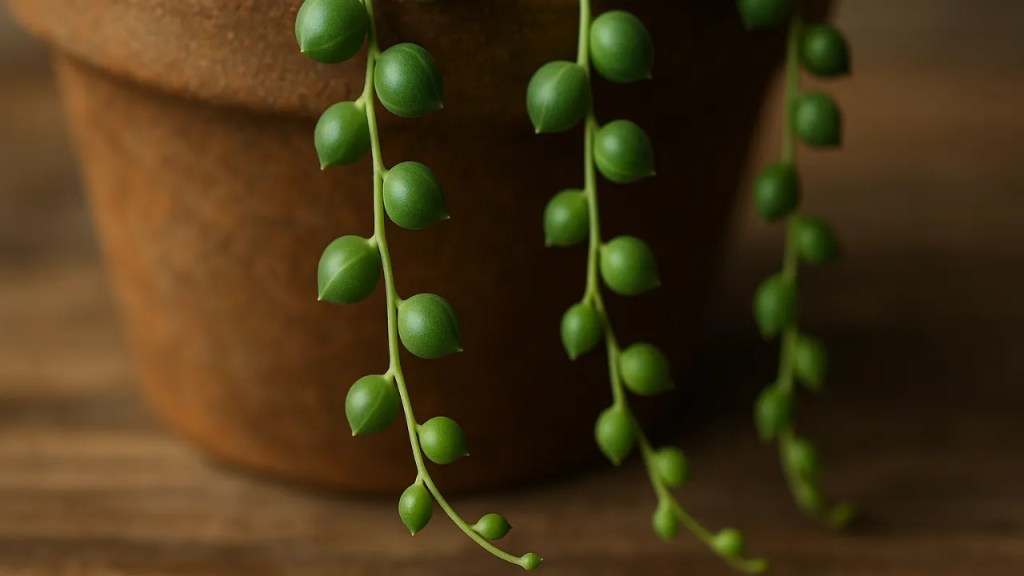 5 benefícios da suculenta colar-de-pérolas que vão além da beleza suspensa