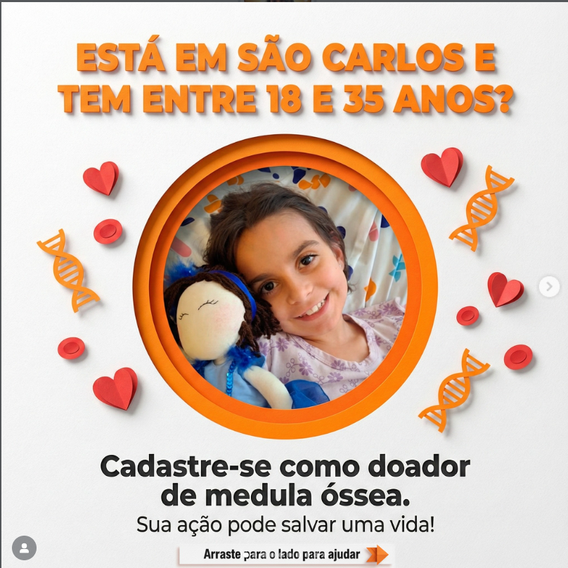São Carlos se mobiliza em campanha por doação de medula óssea para a pequena Juju Botta
