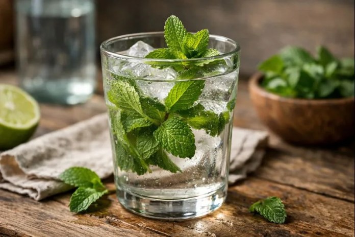 Como um simples copo de água com hortelã pode suavizar a sensação de estômago pesado