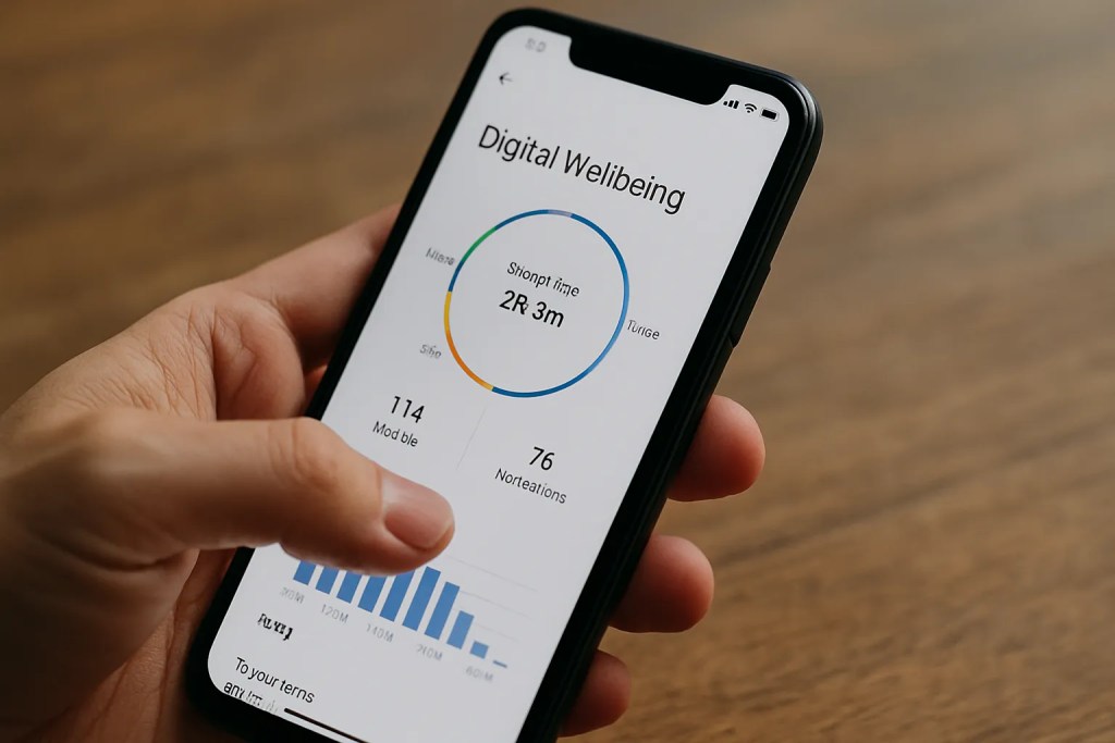 Como usar o recurso de bem-estar digital para entender em que momentos do dia você mais perde tempo no celular sem perceber