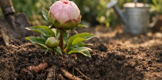Sua peônia pode não florir por anos quando o plantio é profundo demais e poucos corrigem Sua peônia pode não florir por anos quando o plantio é profundo demais e poucos corrigem