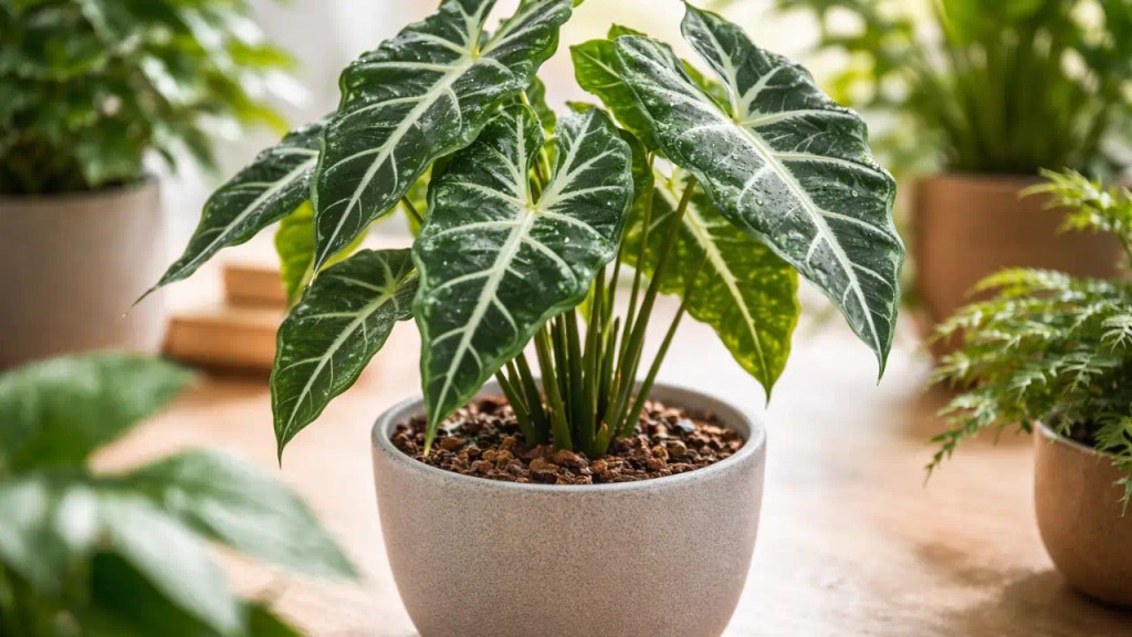 Alocasia-polly 3 dias críticos de água em excesso que levam a planta ao colapso