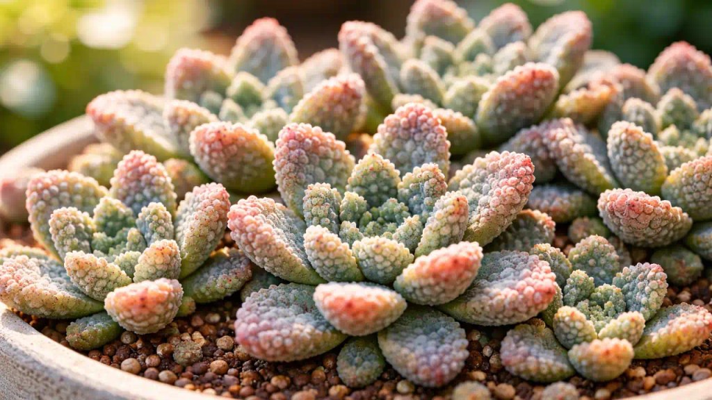 Titanopsis calcarea quanto sol ativa a textura sem queimar