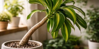 Tronco-do-Brasil: crescendo torto? O erro de não girar o vaso que deforma a planta em semanas Tronco-do-Brasil: crescendo torto? O erro de não girar o vaso que deforma a planta em semanas