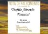 O falecimento, aos 94 anos, de Teofila Almeida da Fonseca