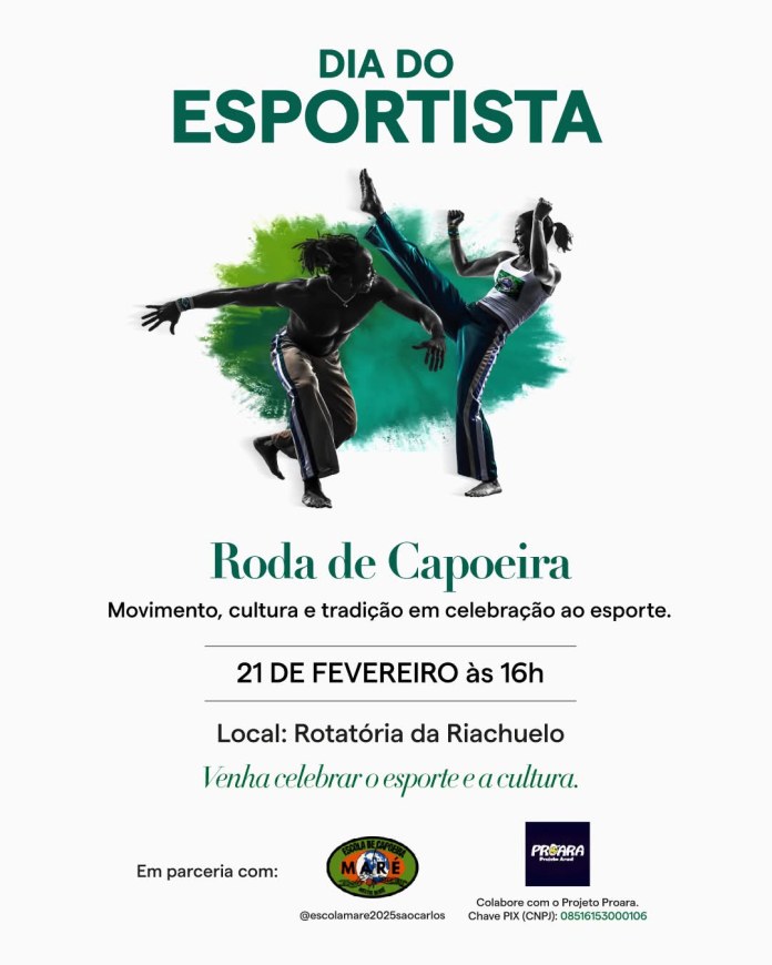 Iguatemi São Carlos promove roda de capoeira em celebração ao Dia do Esportista Iguatemi São Carlos promove roda de capoeira em celebração ao Dia do Esportista