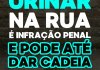 Urinar na rua pode dar cadeia
