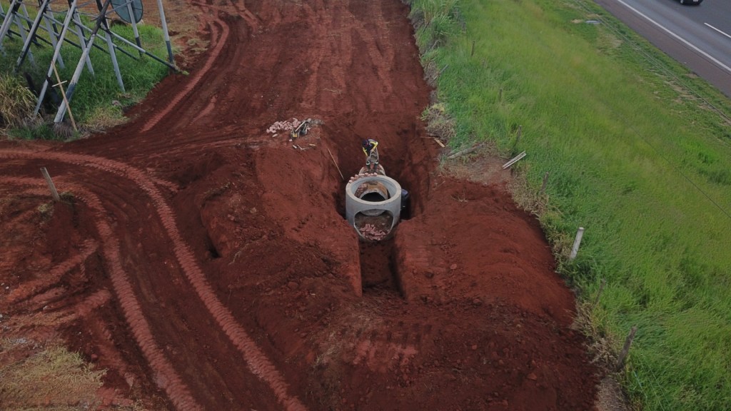 Obras na avenida Humberto Morasco