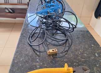 Furto de fios no Centro