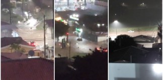 Chuva de 130 mm deixa veículos ilhados e provoca alagamentos no Cristo, Kartódromo e Rodoviária Chuva forte: 130 mm na cidade