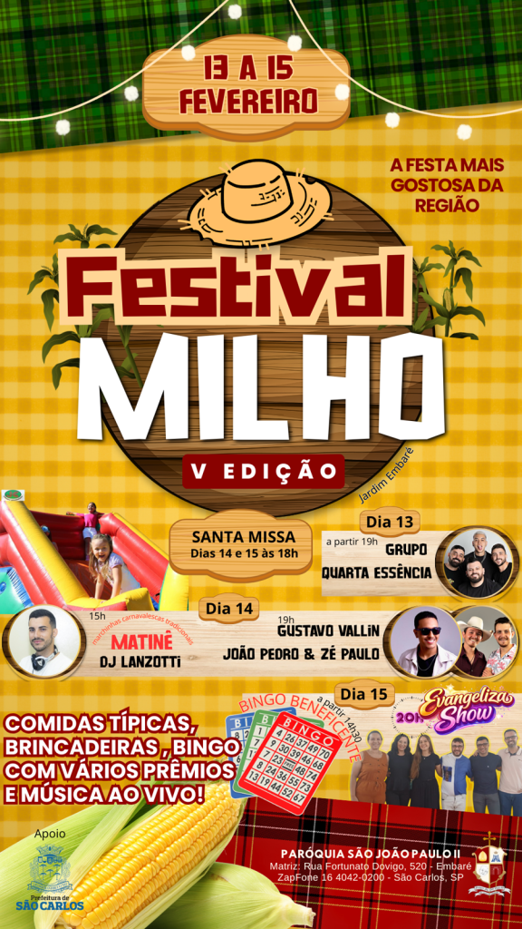 São Carlos recebe neste fim de semana o V Festival do Milho