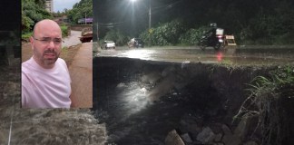 Chuva: Netto visita Curva do Joinha e recomenda cautela ao motorista Chuva: Netto visita Curva do Joinha e recomenda cautela ao motorista