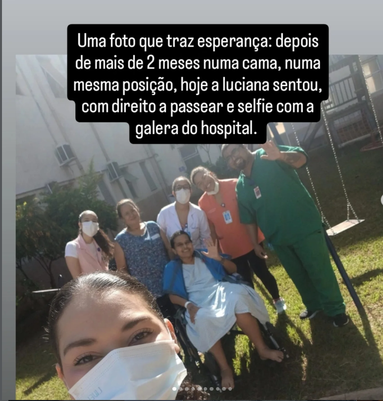 Luciana precisa de ajuda no tratamento