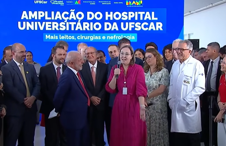 Lula com a Professora Carla Polido