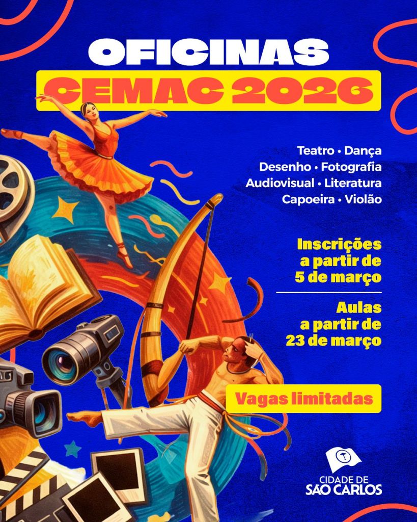 Secretaria de Cultura e Turismo abre as inscrições para oficinas culturais gratuitas