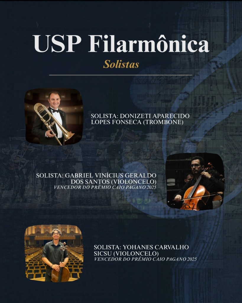 O Teatro Municipal de São Carlos recebe, na próxima quarta-feira (25/03), às 20h, a apresentação da USP Filarmônica, dentro da série Concertos USP