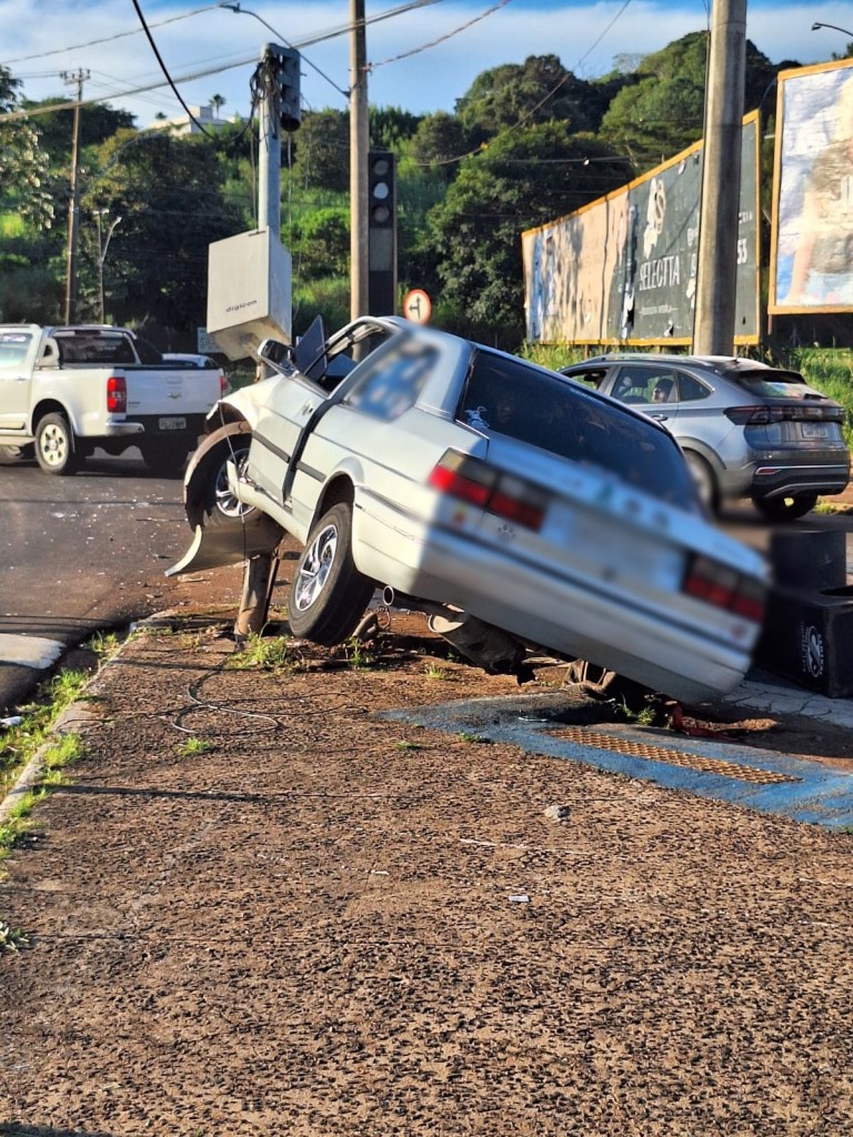 Acidente na rotatória